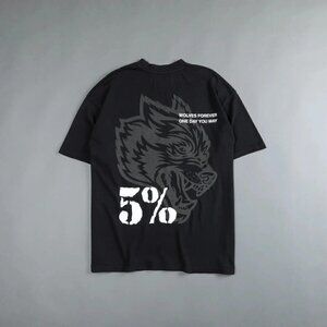 DARC Sport 5% Forever  Premium Tee Black Rich  Piana Collab "One Day You May"